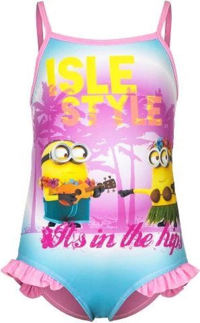 Badpak van Minions Hawai Roze Maat 98
