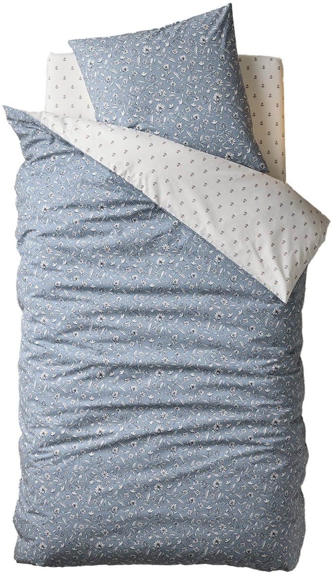 Vertbaudet Kinderhoeslaken INDIA BLUE met gerecycled katoen