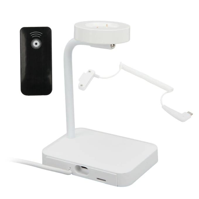 Anti-Diefstal Horloge Display Standaard met Afstandsbediening 90dB Beveiligingsalarm IR Ontgrendeling Magnetisch Snel white