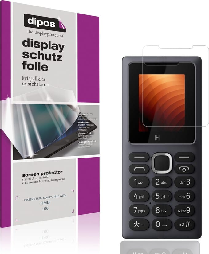dipos – 4x Beschermfolie geschikt voor HMD 100 | Krasbestendige & heldere Screenprotector Ultra-Thin
