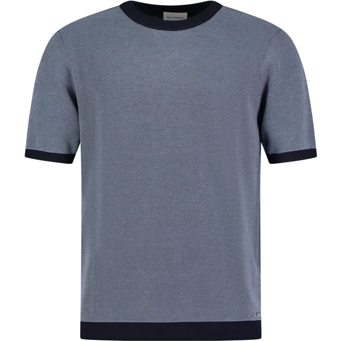 Roy Robson Knitted T-shirt Dark Blue  M