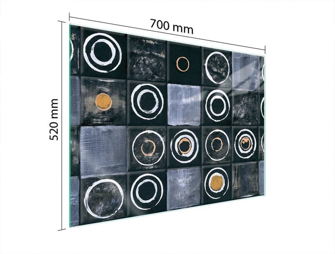 TMK ArtDeko - Serie - Glasbeschermingsplaat - 70x52 cm - Modern Design