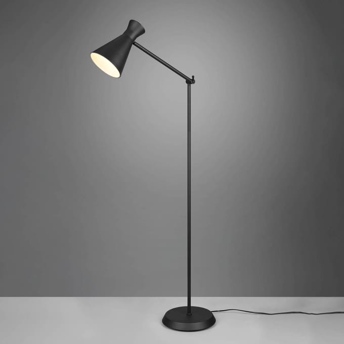 Reality Leuchten Vloerlamp Enzo, hoogte 150 cm, zwart