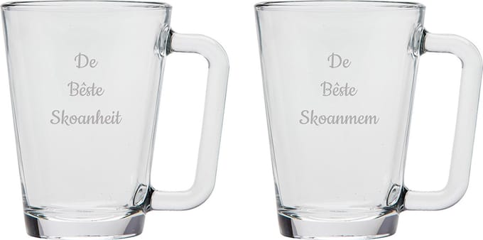Gegraveerde theeglas 26cl De Bêste Skoanheit- De Bêste Skoanmem