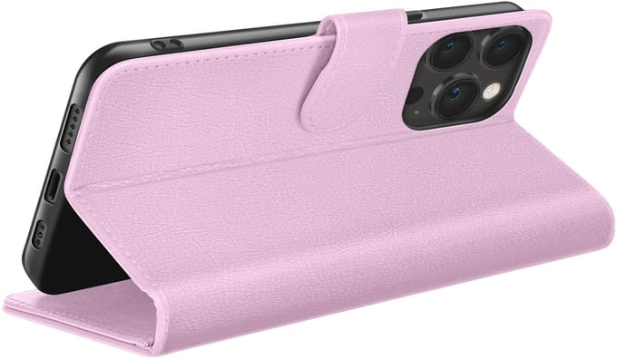 Zanae, Hoesje geschikt voor iPhone 13 Pro Max - Wallet Case & Magneetsluiting, Roze