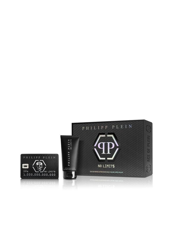 Set Philipp Plein: No Limits, Eau De Parfum, Voor Mannen, 50 ml + No Limits, Hydraterende, Aftershave Balsem, 50 ml