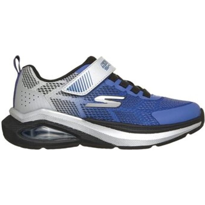 Skechers Microspec Max Velocity jongens sneakers blauw grijs - Maat 30