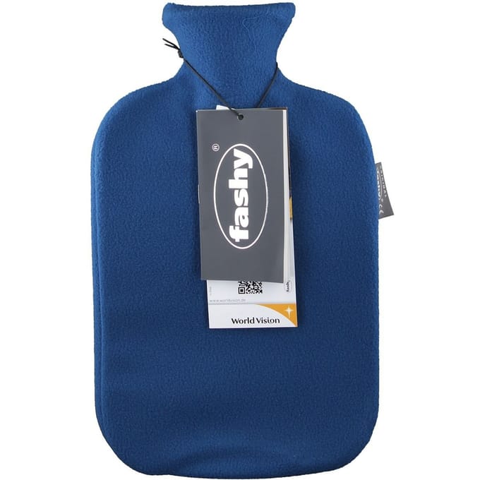 Fashy Warmwaterzak En Hoes Blauw 1 Warmwaterkruik