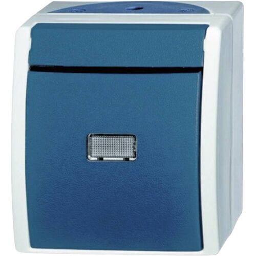 Busch-Jaeger 2601/6 WGL-53 Ocean (opbouw) Wisselschakelaar spatwaterdicht Blauw, Groen