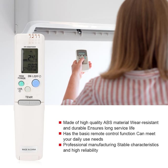 Télécommande de climatiseur ABS durable blanche pour Sanyo RCS‑4MVPS4EX blanc