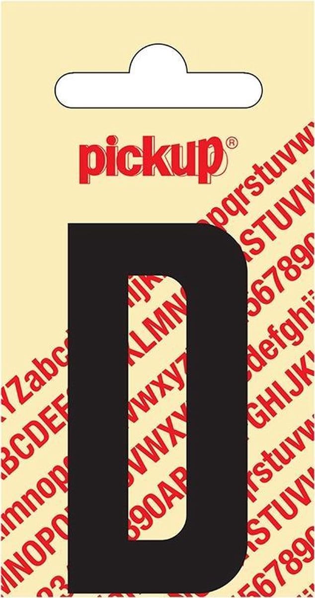 Pickup plakletter Nobel 60 mm zwart D - 31002060D