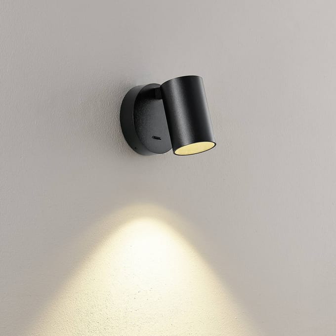 Deko Light Can Tilt rund, 1x 7,5 W GU10, Schwarz 341334 Wandopbouwarmatuur GU10 7.5 W Zwart