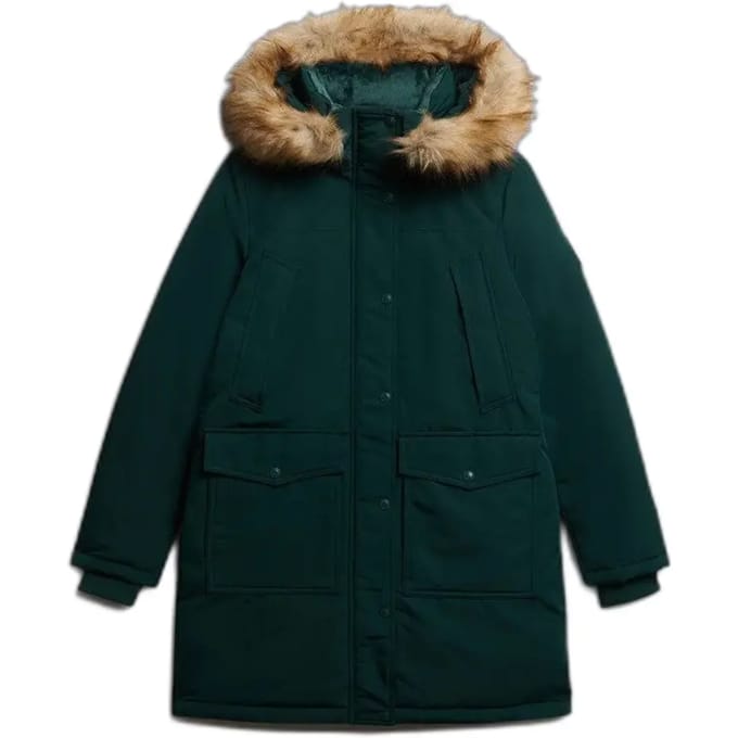 Superdry - Everest parka van imitatiebont - Dames - Gewatteerde jassen