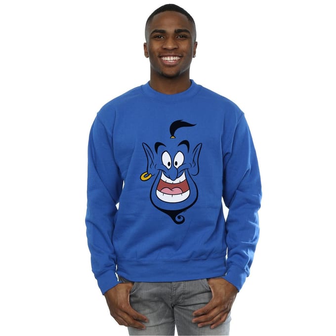 Disney Heren Aladdin Genie Gezicht Sweatshirt (Koningsblauw)