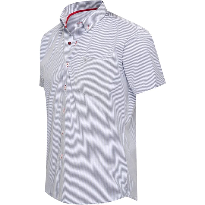 Cappuccino Italia - Heren Overhemden Bronte Stretch - Blauw - Maat M