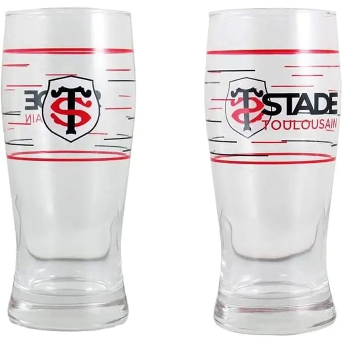 Bedrukt bierglas Stade Toulousain (x2)
