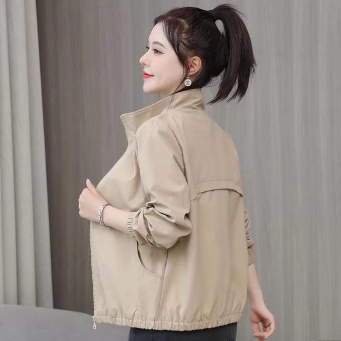 Jas Dames Lente en Herfst Los Wild Vakmanschap Jas Damesjas M beige