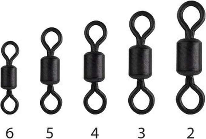 Spro Power Catcher Gunsmoke Barrel Swivels Size 4 -37 Kilo - 15 Stuks