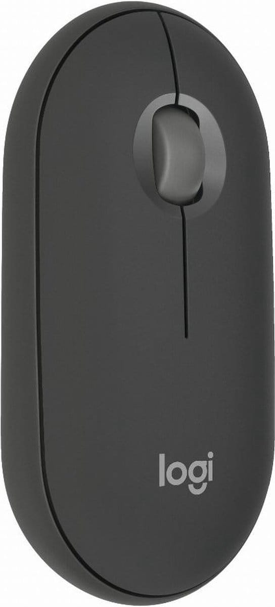 Logitech Pebble Mouse 2 M350s Muis Bluetooth Optisch Grafiet 3 Toetsen 400 dpi, 4000 dpi Geïntegreerd scrollwiel