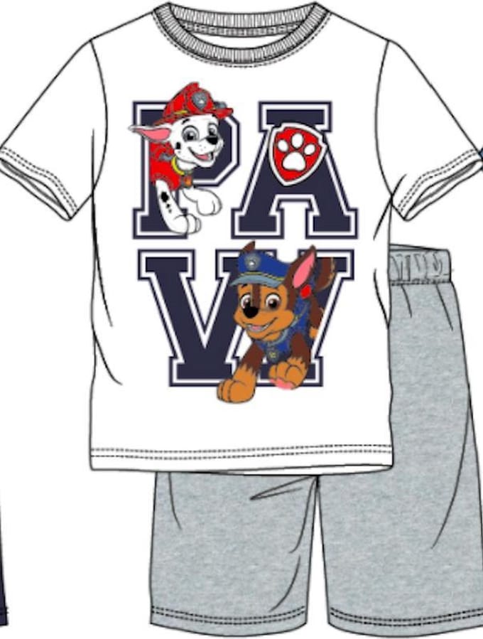 Paw Patrol Pyjama met korte mouw - wit - Maat 116