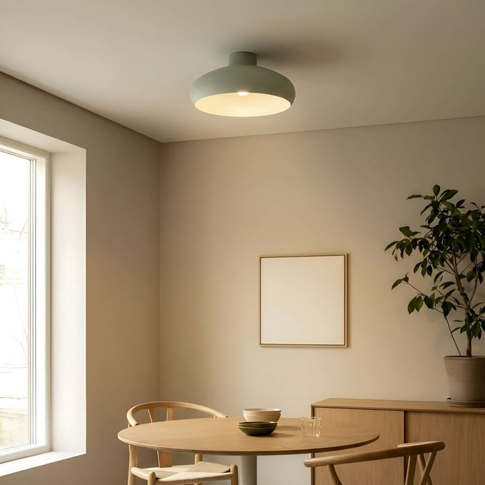 Lindby - plafondlamp - 1licht - IJzer - H: 22 cm - E27 - lichtgroen