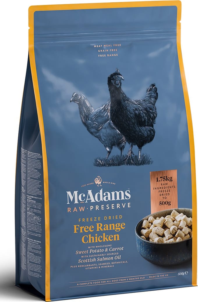 McAdams Grainfree Dog Freeze Dried Free Range Chicken 1,5 kg - Hond