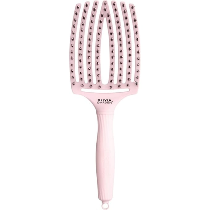 Olivia Garden Fingerbrush Combo Pastel Roze Groot Anti-klit borstels Unisex