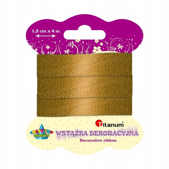 Titanum Decoratieve Lint Goud 1,5 cm x 4 m