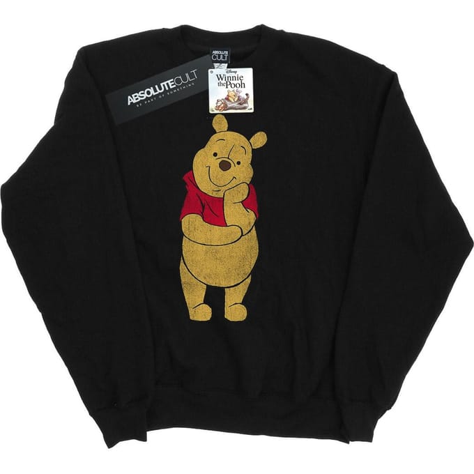 Disney Heren Winnie De Poeh Klassiek Poeh Sweatshirt (Zwart)