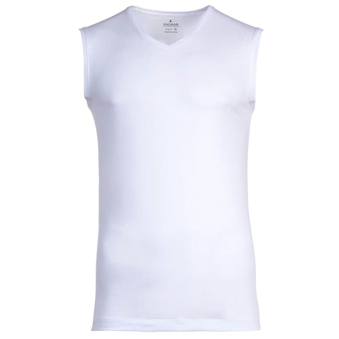Ragman Ondermode Uni Bodywear Single Jersey 2Pack Wit / male