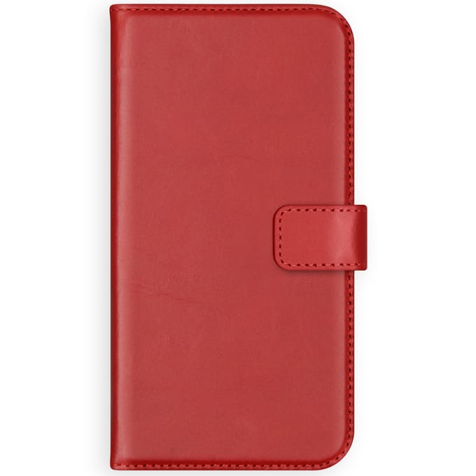 Selencia Hoesje - Geschikt voor Apple iPhone 8 Plus / 7 Plus - Echt Lederen Bookcase - Rood