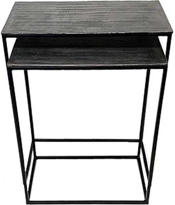 KRAM. | Bijzettafel set van 2 Pewter