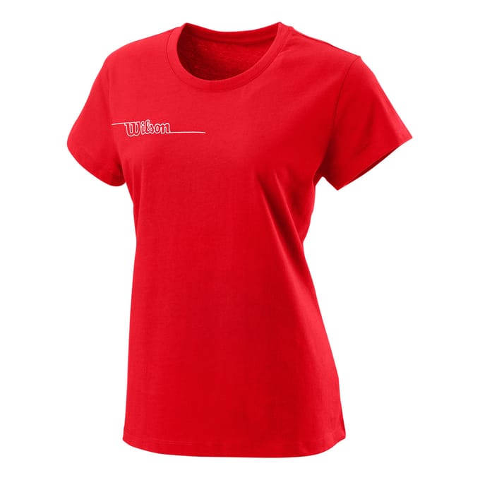 Wilson Team II Tech T-shirt Dames-Rood