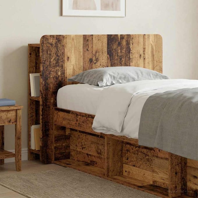 vidaXL - Hoofdeinde - Kast - met - opslag - Oud - hout - Bewerkt - hout