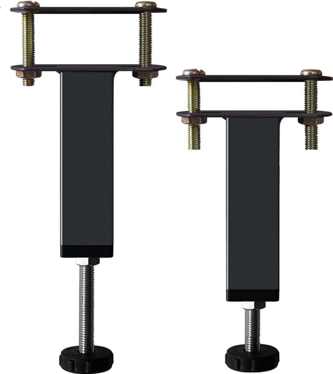 Verstelbare Bedpoten Set van 2 - Metalen Meubelondersteuning voor Bedframes (15 cm - 22 cm)