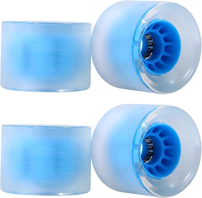 Skateboard Wielen - Longboard Cruiser - Soepel Rijden - Ingebouwde LED - 4 stuks 80A - Zwart