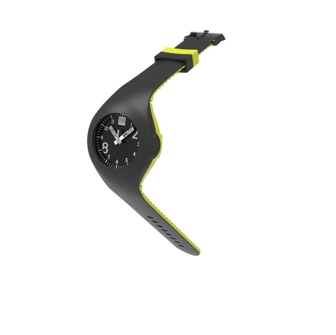 TOO LATE - siliconen horloge - MASH UP BICOLOR - Ø 40 mm - BLACK LIME