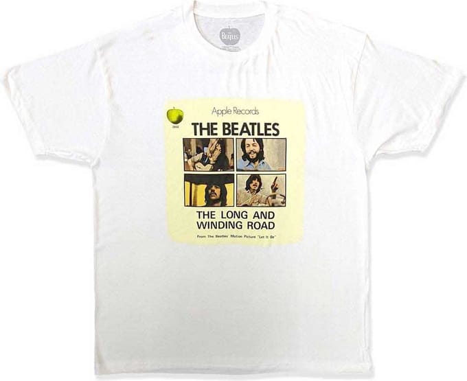 The Beatles - Long & Winding Road Heren T-shirt - S - Wit