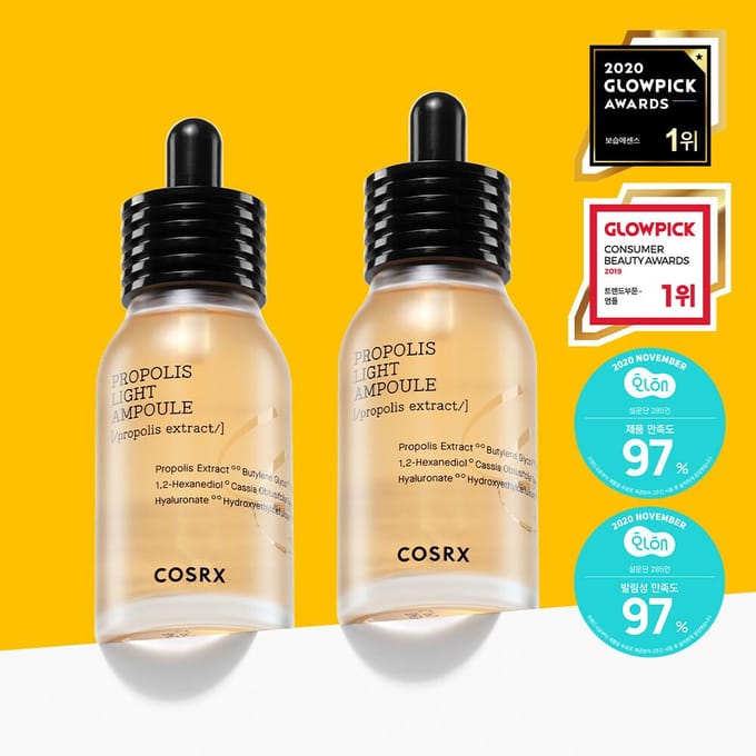 COSRX Full Fit Propolis Lichte Ampul 40ml 1+1 Speciale Set beige