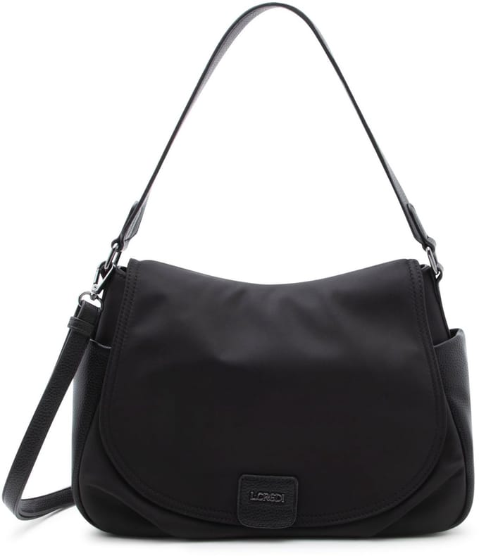 L.CREDI schoudertas Sadma Flapbag Schwarz zwart
