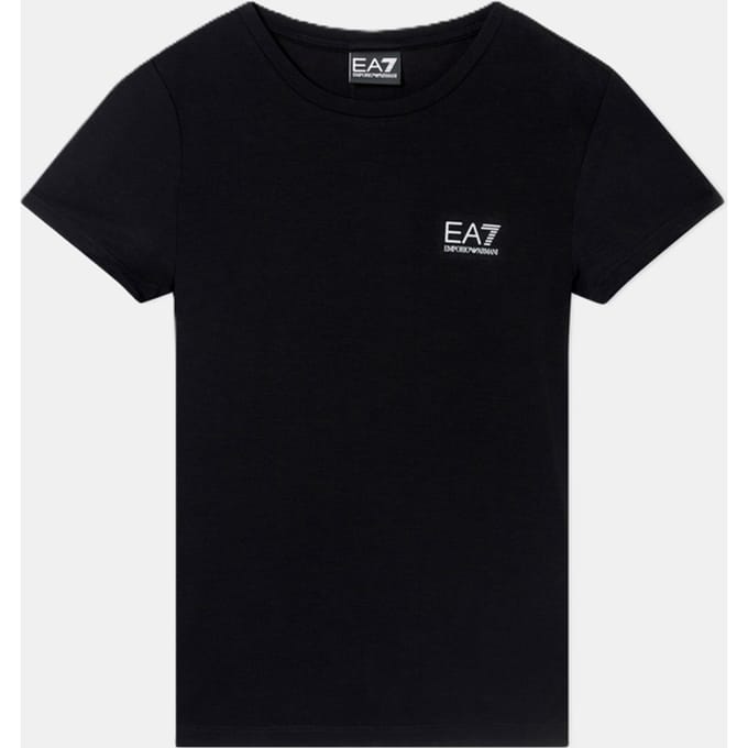 T-shirt in zwarte technische stof