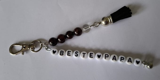 Sleutelhanger "Beste Papa" /Granaat