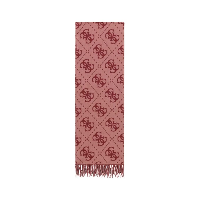 GUESS sjaal Scarf 70 x 190 Cinnamon Logo roze