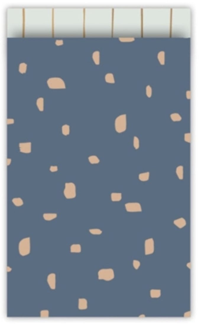 25x Cadeauzakje Blue Dots 12x19cm