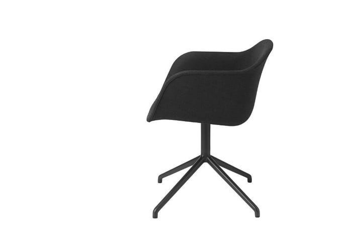 Muuto - Fiber armleunstoel Draaivoet - Remix 183 - frame zwart