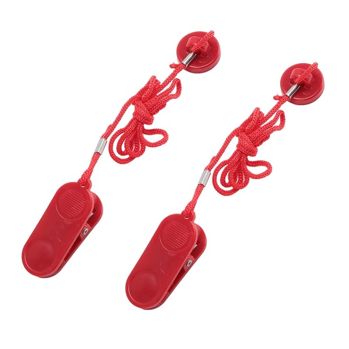 2 STUKS Loopband Veiligheidssleutel Magnetisch ABS Draagbaar Loopband Veiligheidsslot Noodstop Accessoire red