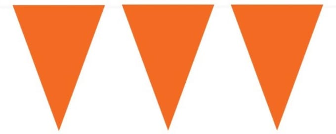 Vlaggenlijn oranje 20 puntenks