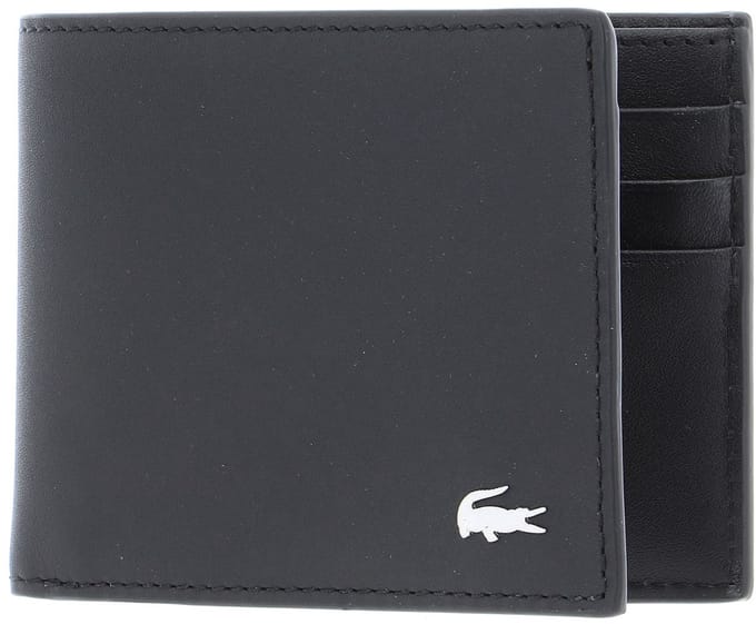 Lacoste Fitzgerald Billfold Leather With Id Card Holder Zwart Man