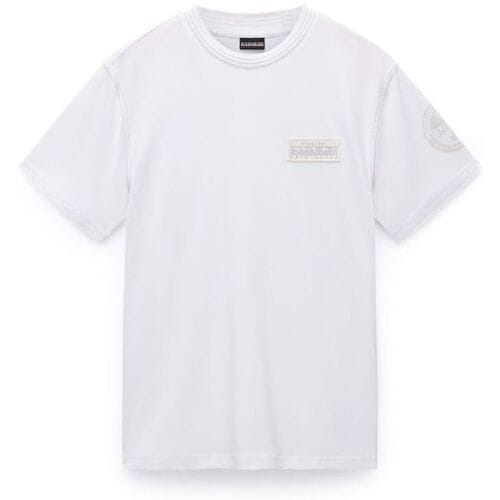 T-shirt Napapijri S-AMUNDSEN 1 - NP0A4IN8-2061 WHITE HERON