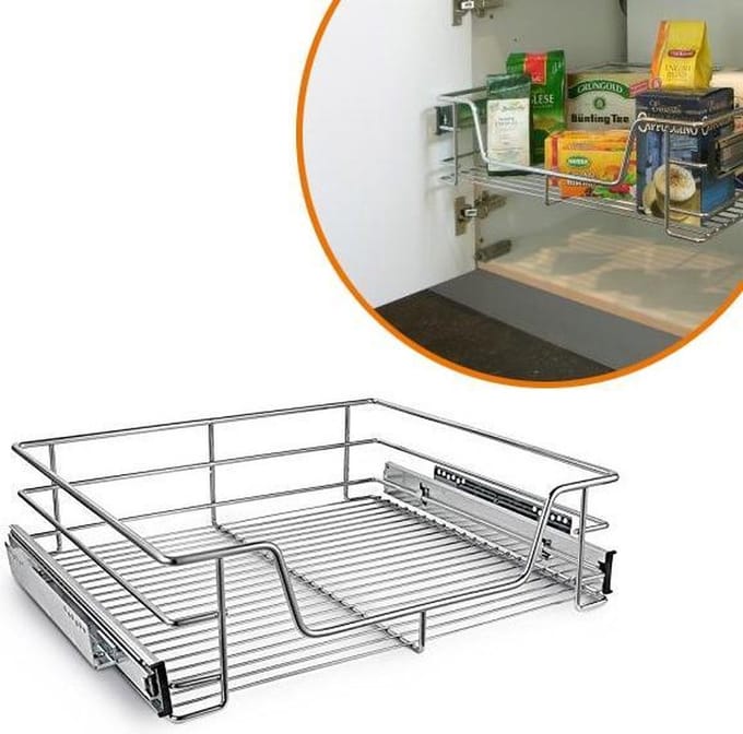 Schuiflade voor keukenkastje 50 cm RVS